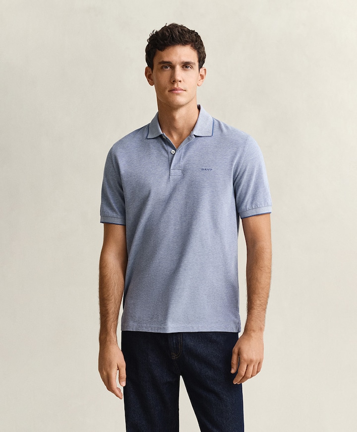 Heren polo blauw