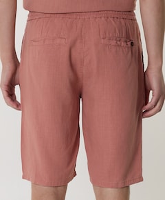 Shorts Chino With Linen, Garment Dye heren korte broek oranje