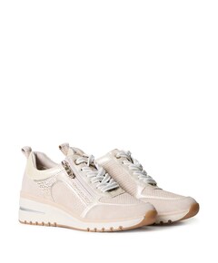 Women Lace-up dames sneakers beige