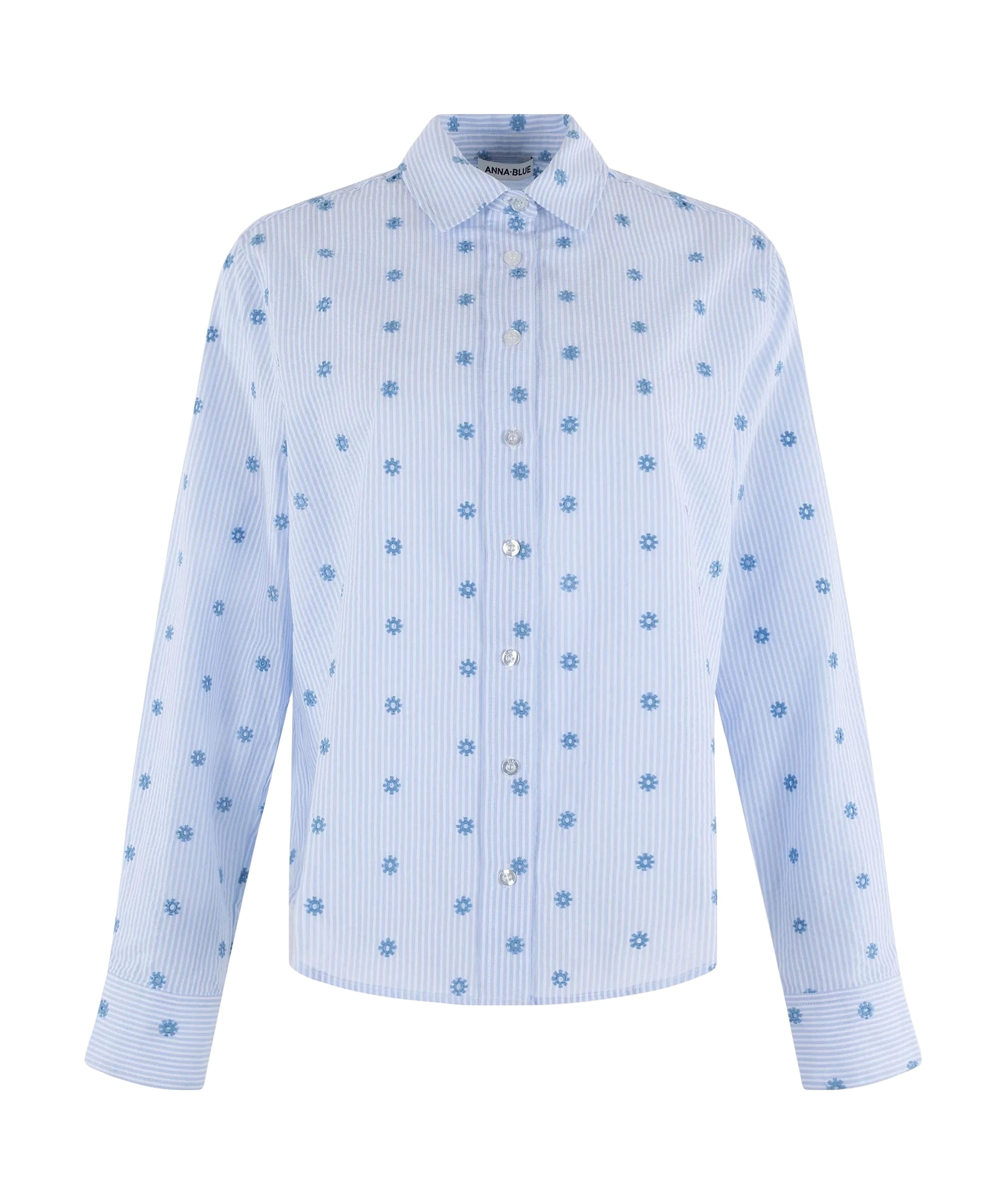 Dames blouse blauw