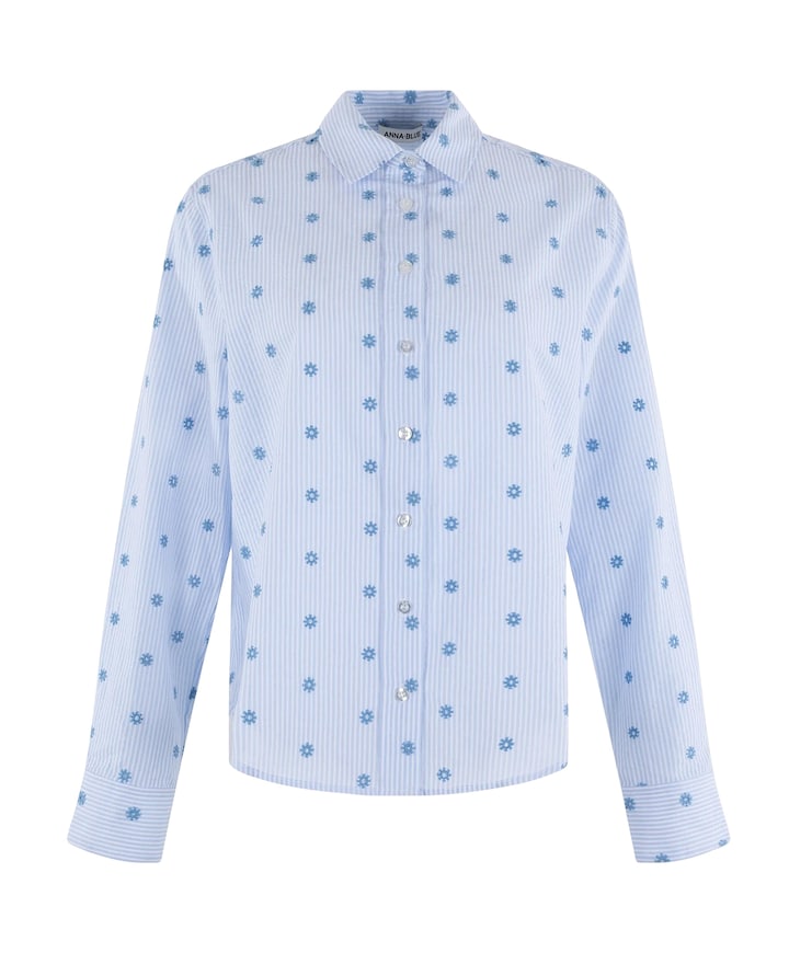 Dames blouse blauw