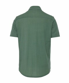 Heren overhemd korte mouw groen