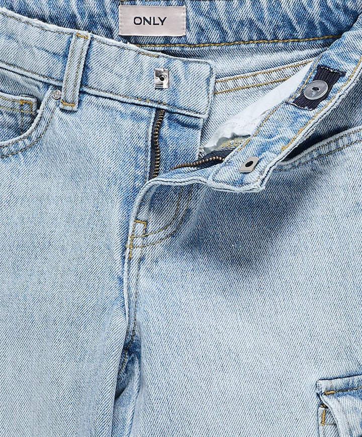 KOGHARMONY WIDE CARGO CARROT AZG NO meisjes jeans blauw