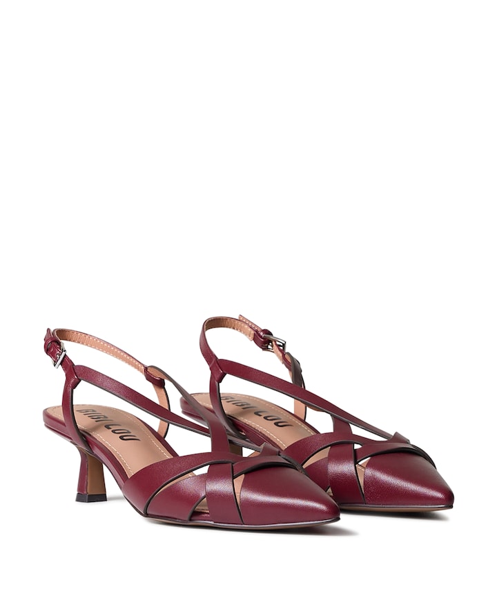 dames slingbacks bordeaux