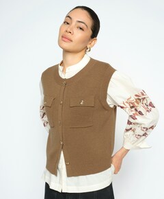 Dames gilet bruin