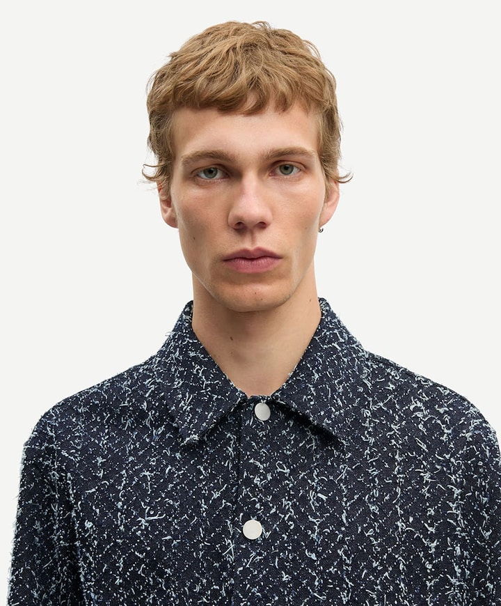 Heren overshirt blauw