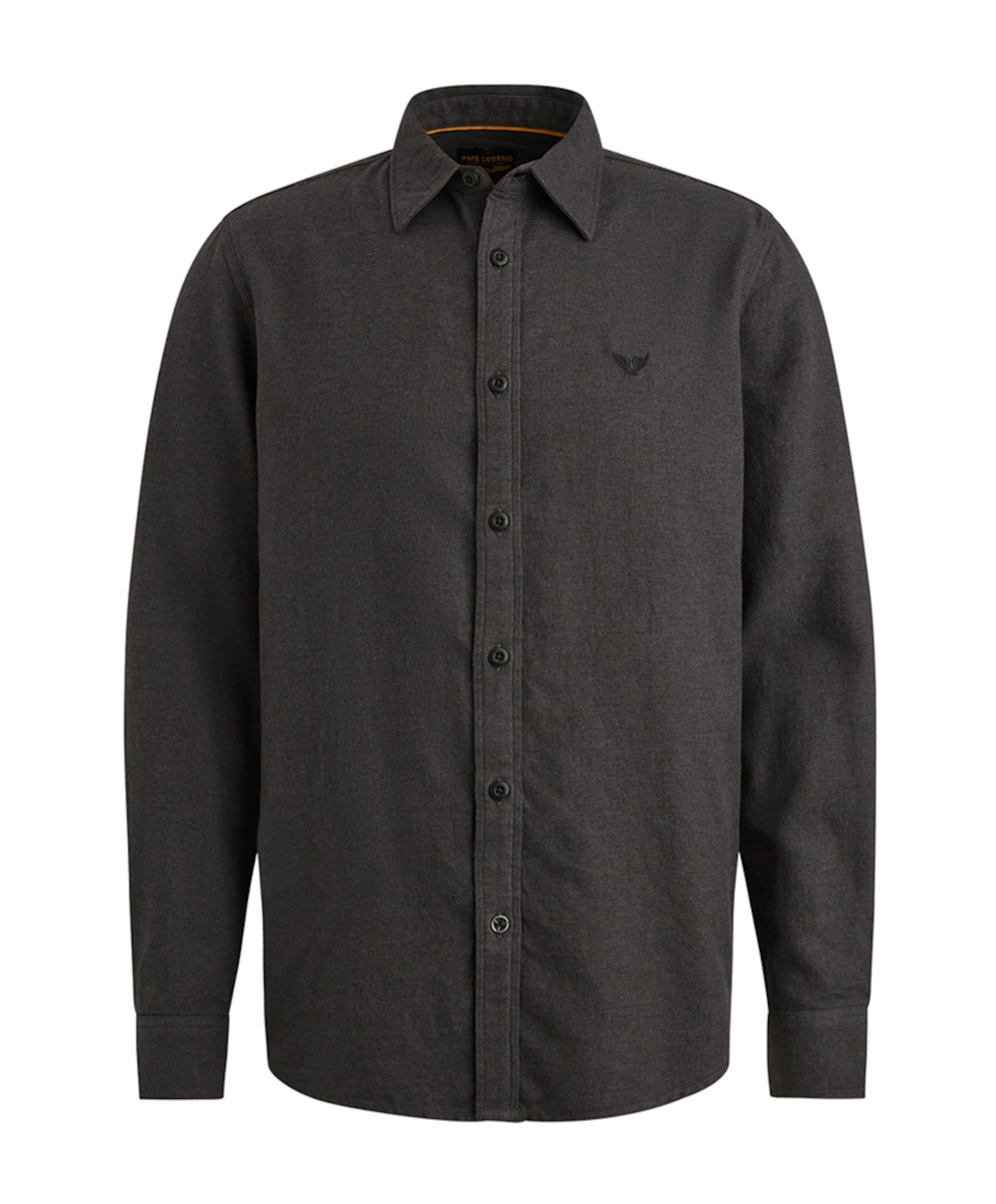 Heren overhemd lange mouw grijs