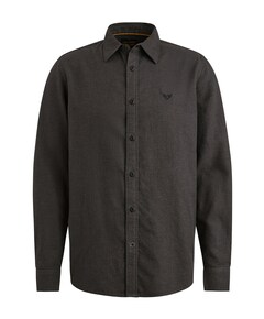 Heren overhemd lange mouw grijs