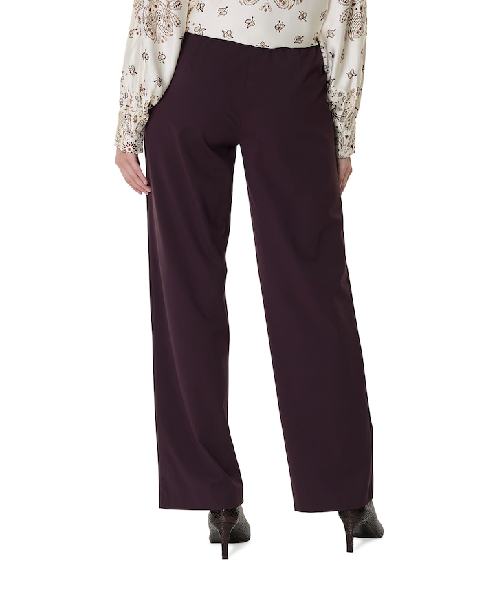 Sue Wide dames broek bordeaux