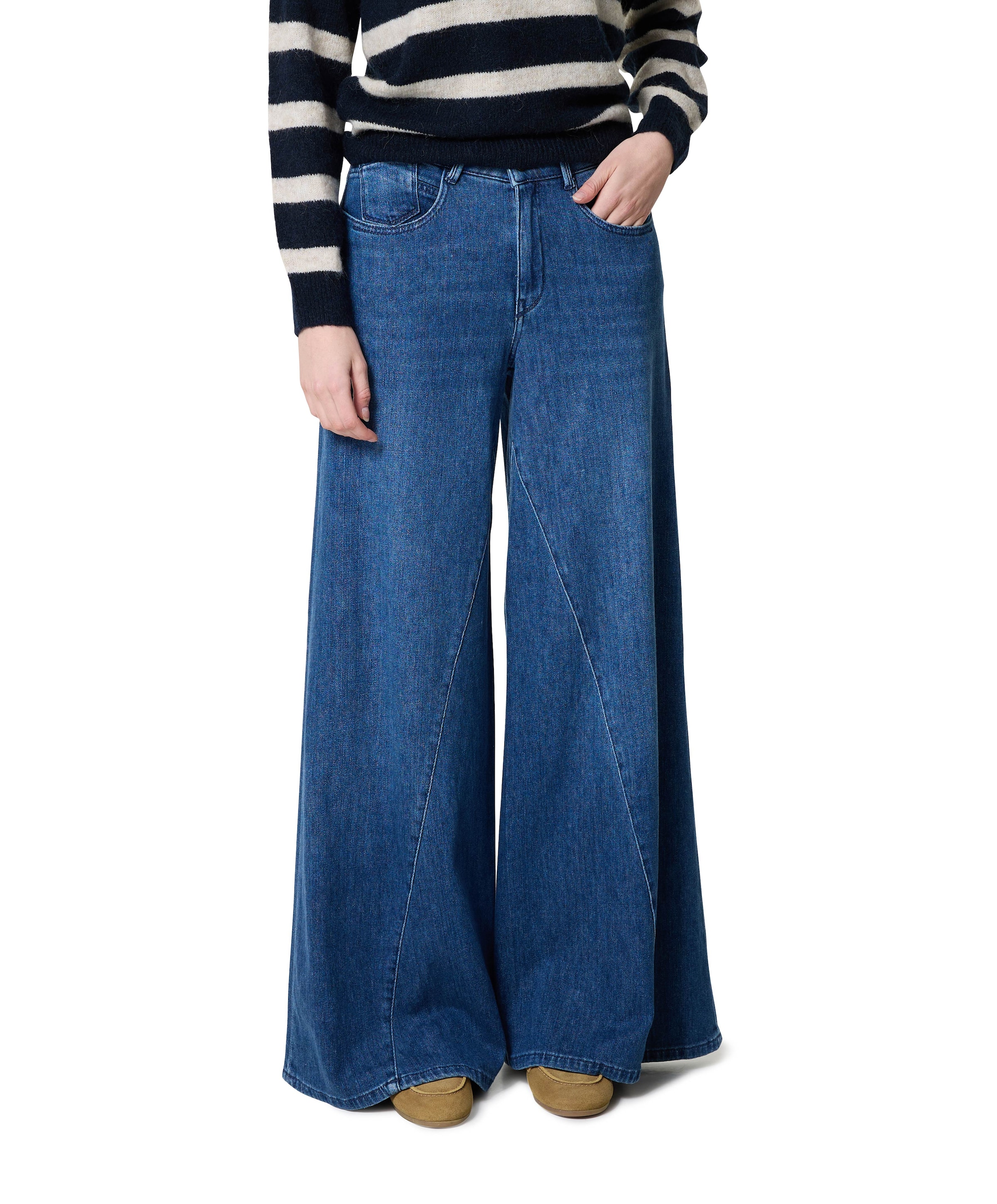 WIDE dames jeans blauw