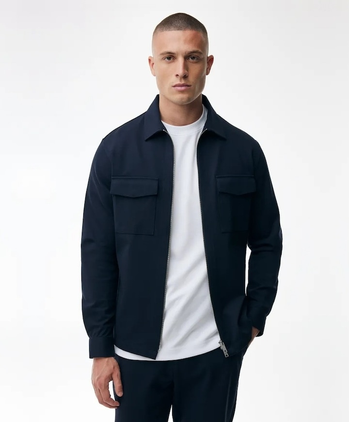 Heren overshirt blauw
