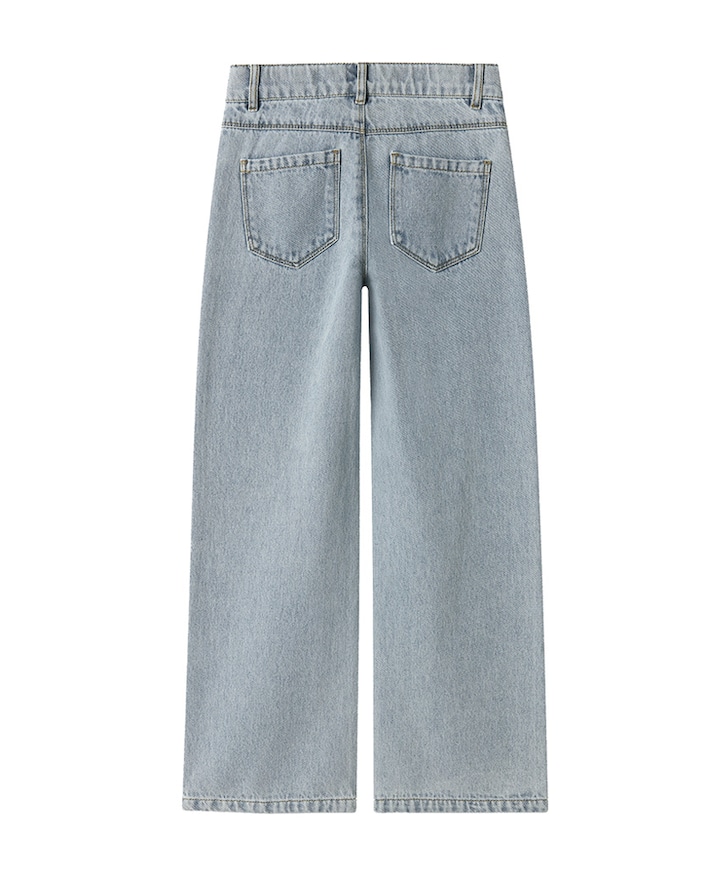 NKFROSE WIDE HEART STUDS JEANS 2021 meisjes jeans blauw