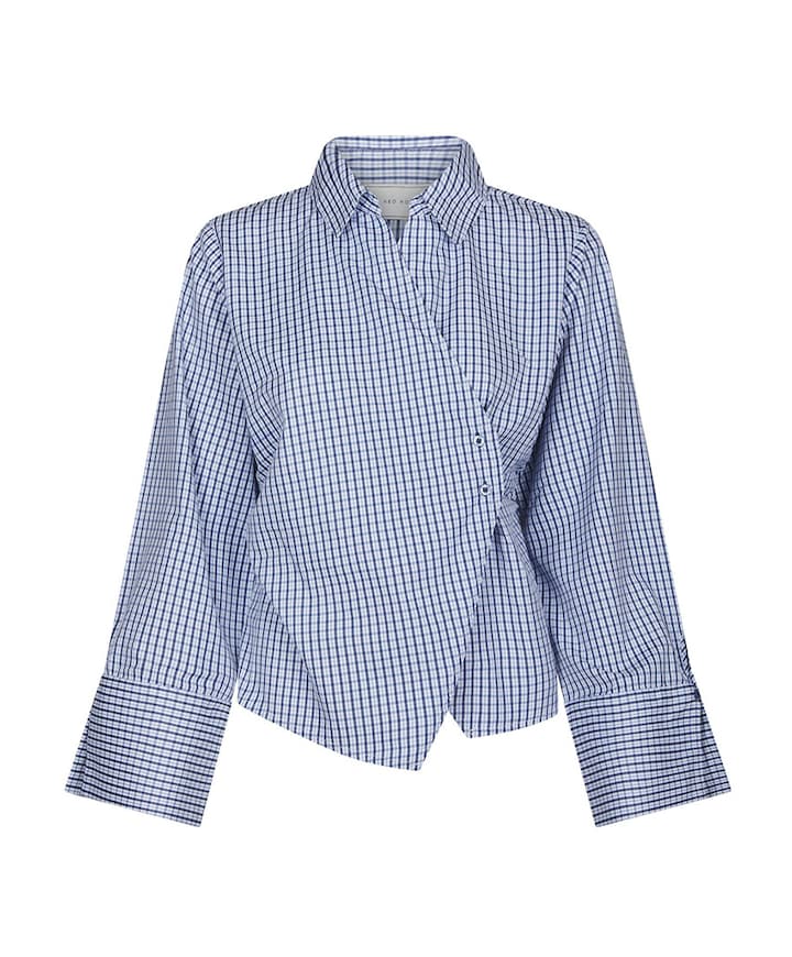 Dames blouse blauw