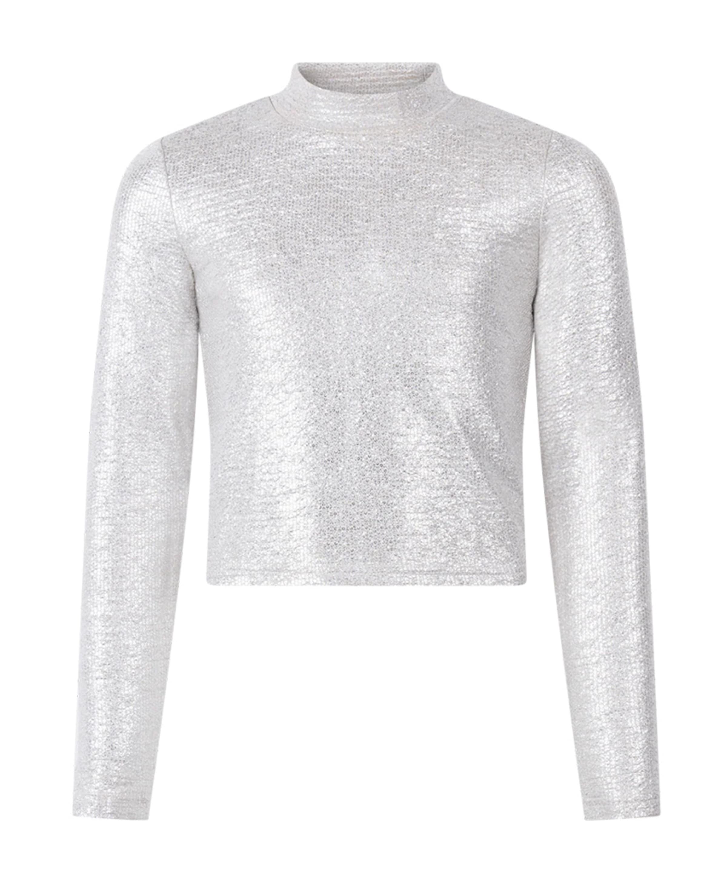 Meisjes longsleeve zilver