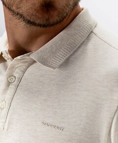 Heren polo beige