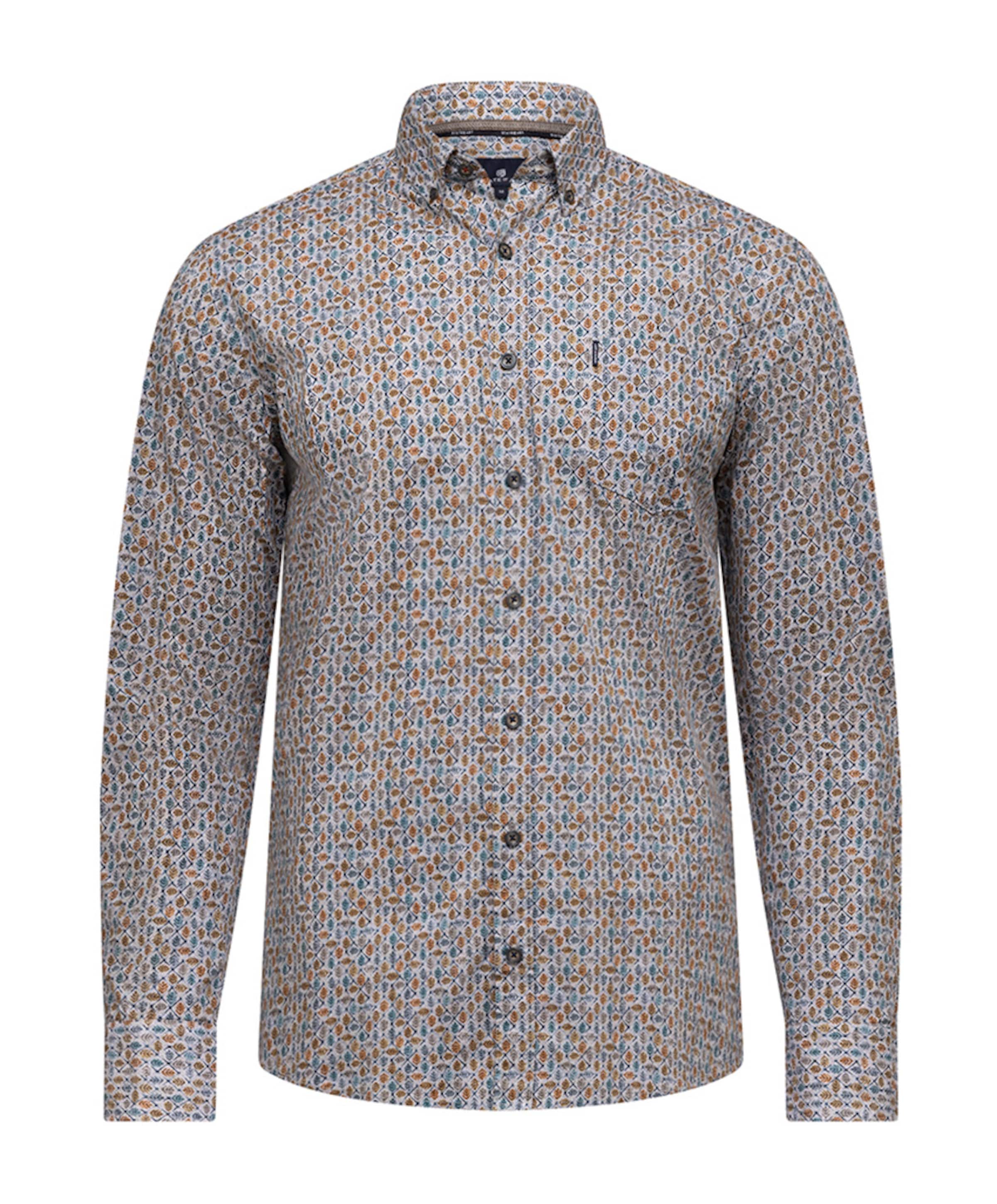 Overhemd lange mouw beige