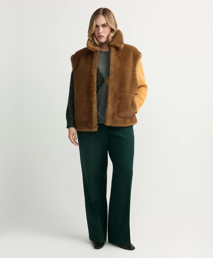 Dames gilet geel