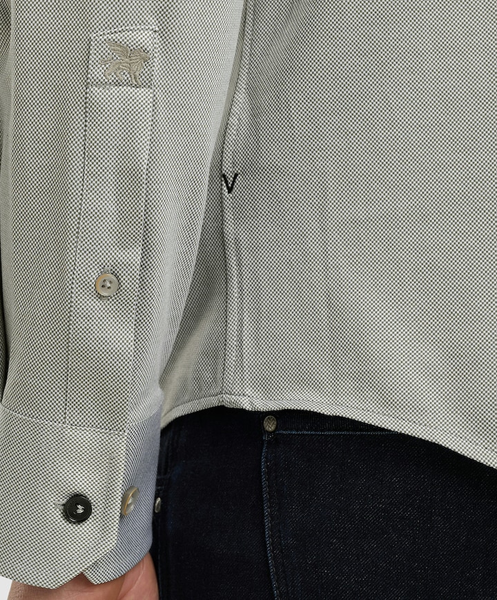 Overhemd lange mouw groen