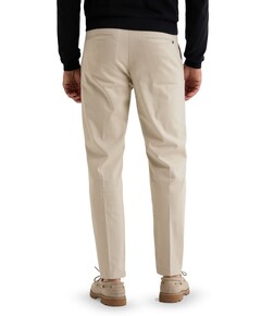 V35 RELAXED CHINO SUEDE TOUCH COTT heren broek ecru
