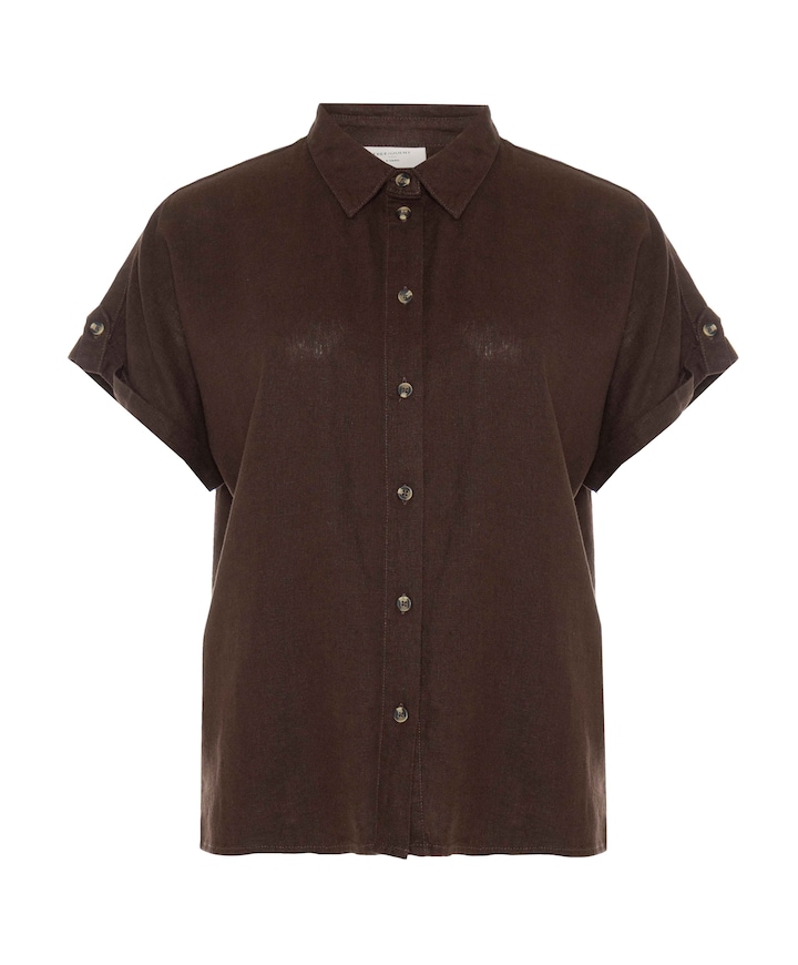 Dames blouse bruin
