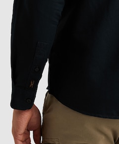 Heren overhemd lange mouw blauw
