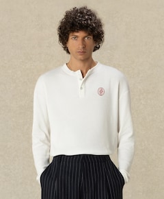 Heren longsleeve ecru
