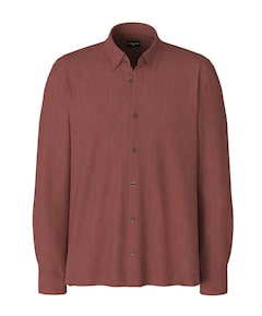 Heren overhemd lange mouw rood