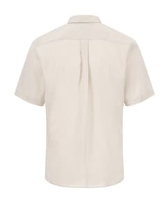Heren overhemd korte mouw beige