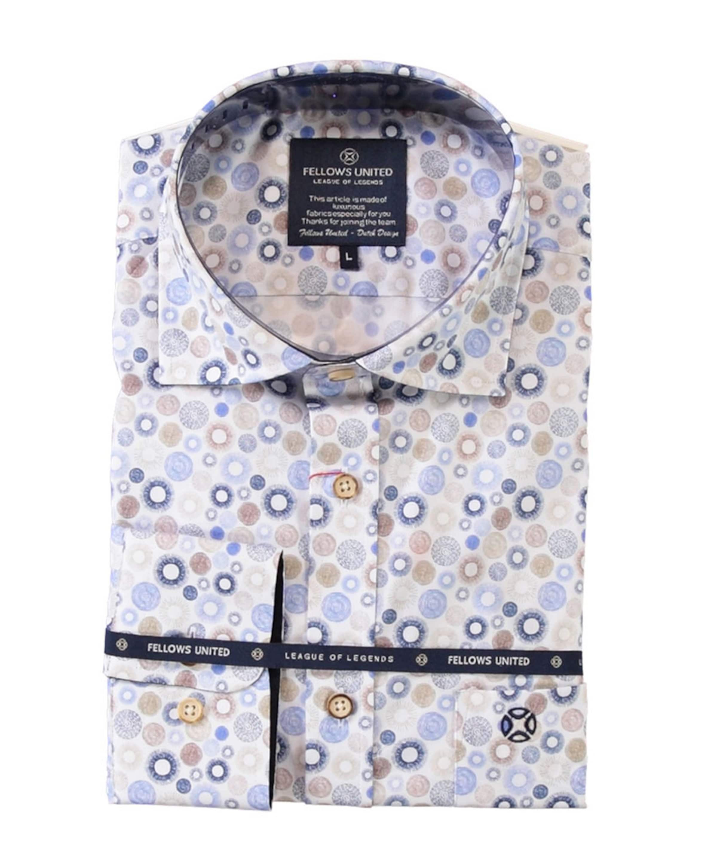 Heren overhemd lange mouw blauw