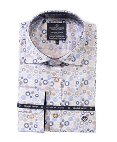 Heren overhemd lange mouw blauw