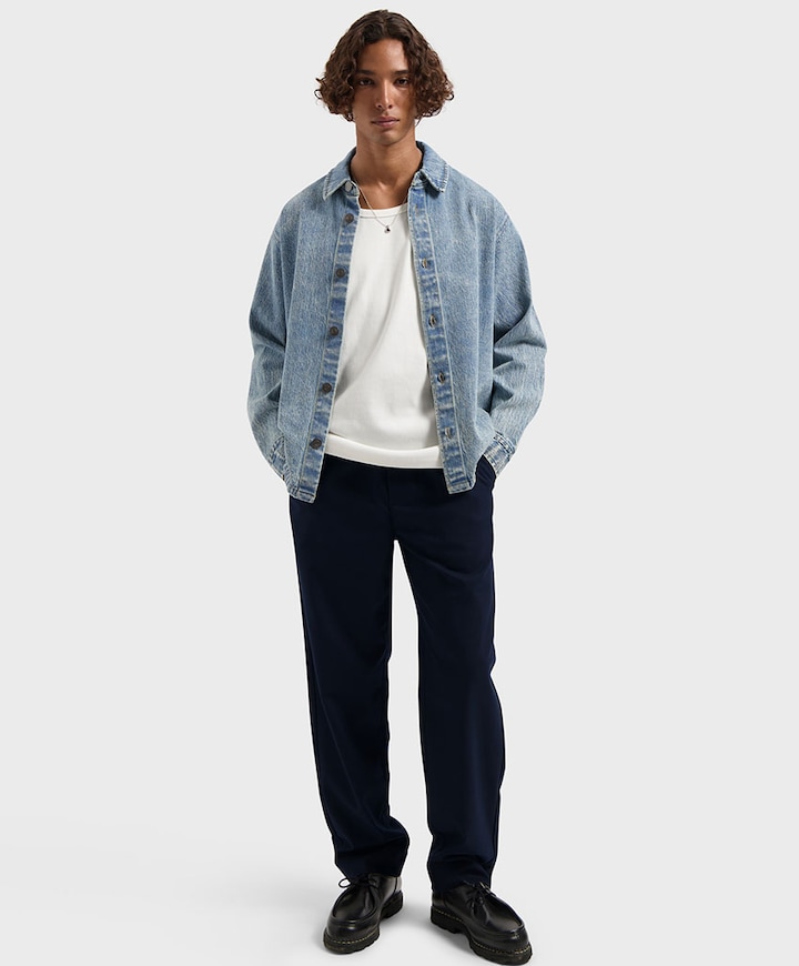 Heren overshirt blauw