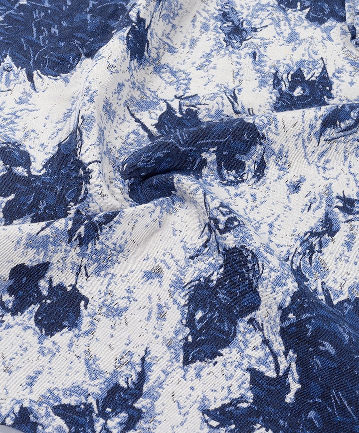 Heren overhemd korte mouw blauw