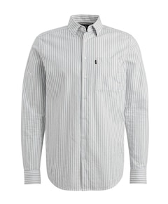 Heren overhemd lange mouw blauw