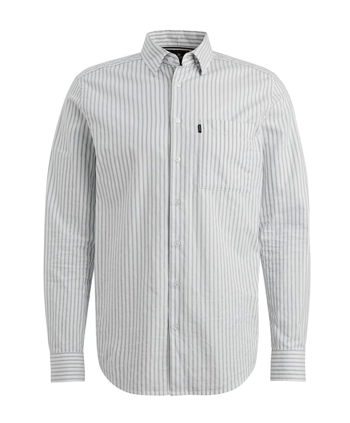 Heren overhemd lange mouw blauw