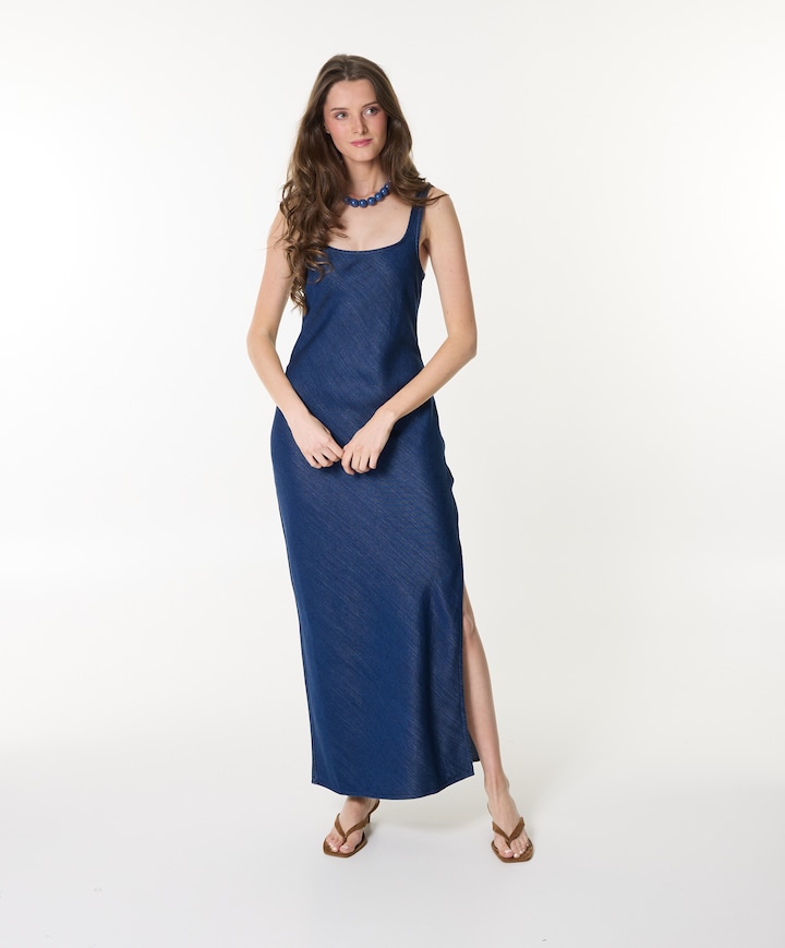 Dames jurk blauw