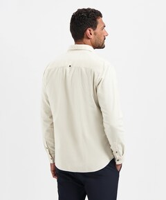 Heren overhemd lange mouw beige