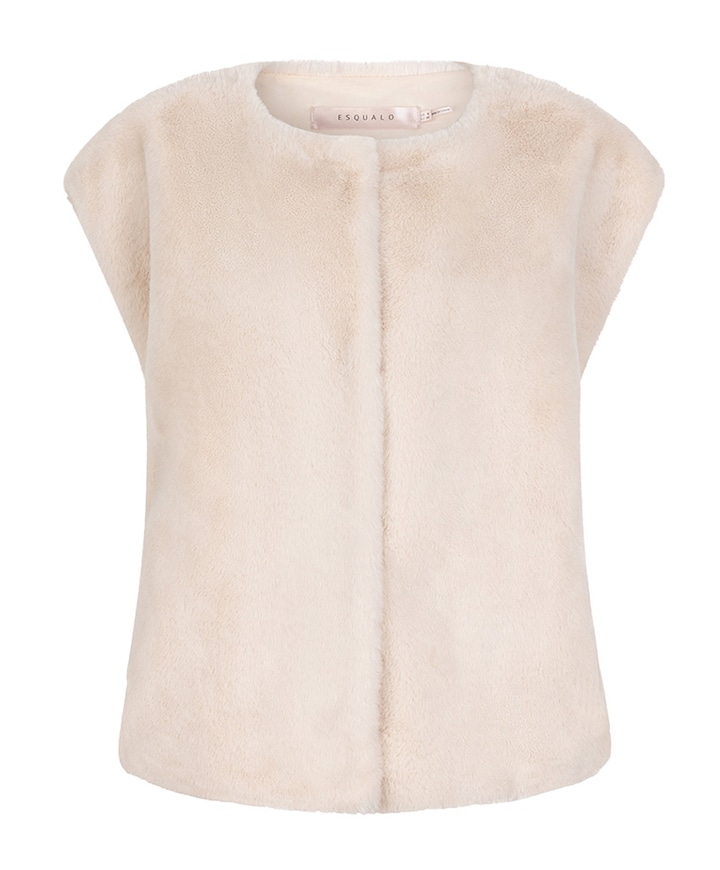 Dames gilet beige