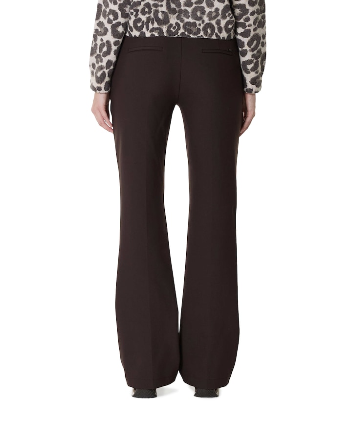 Jenny Wide Flared dames broek bruin