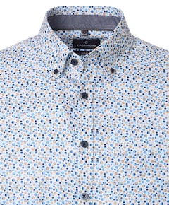 Heren overhemd lange mouw blauw