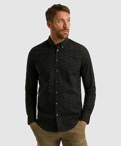 Heren overhemd lange mouw zwart