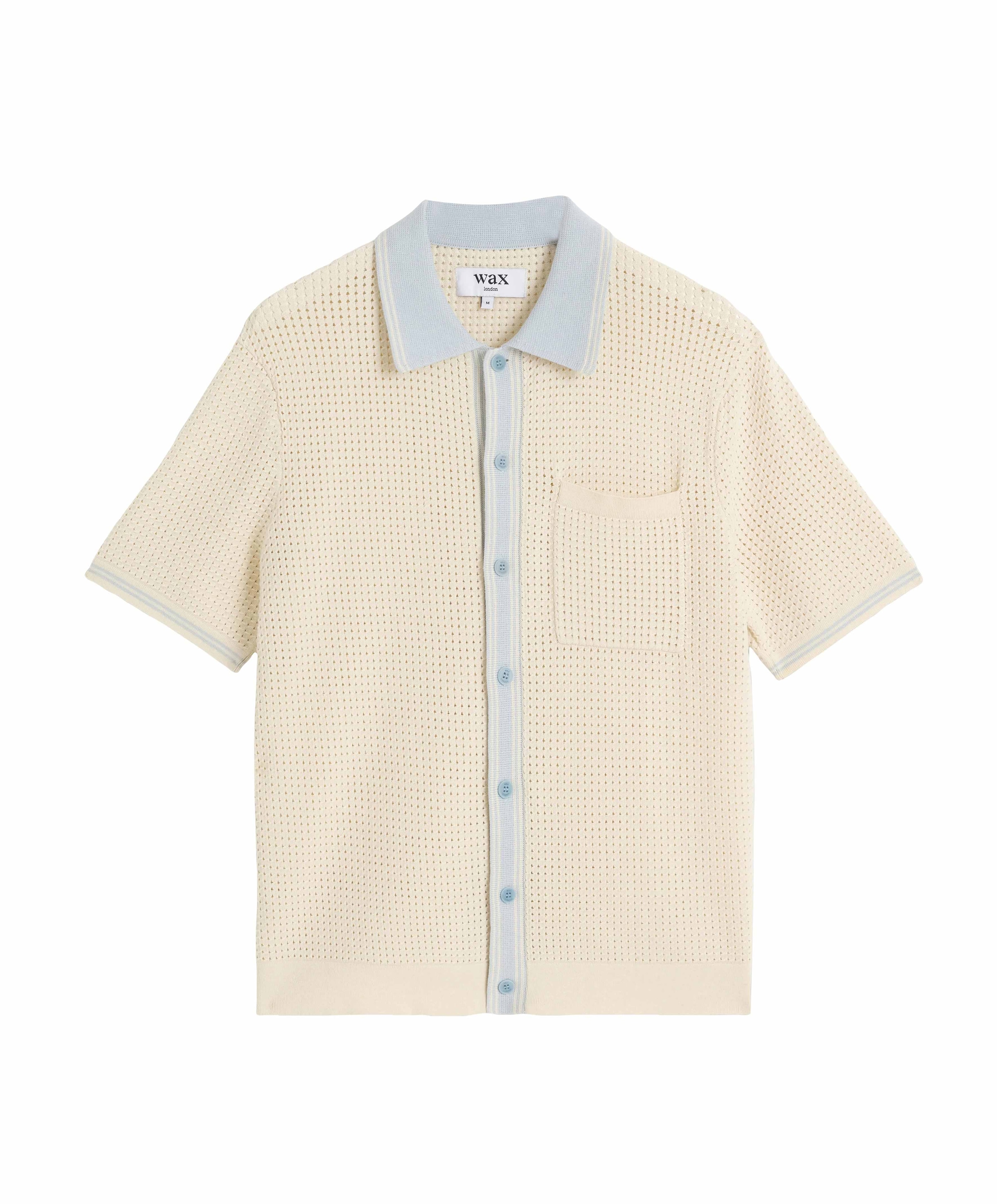 Heren overhemd korte mouw ecru