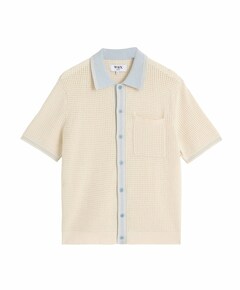 Heren overhemd korte mouw ecru
