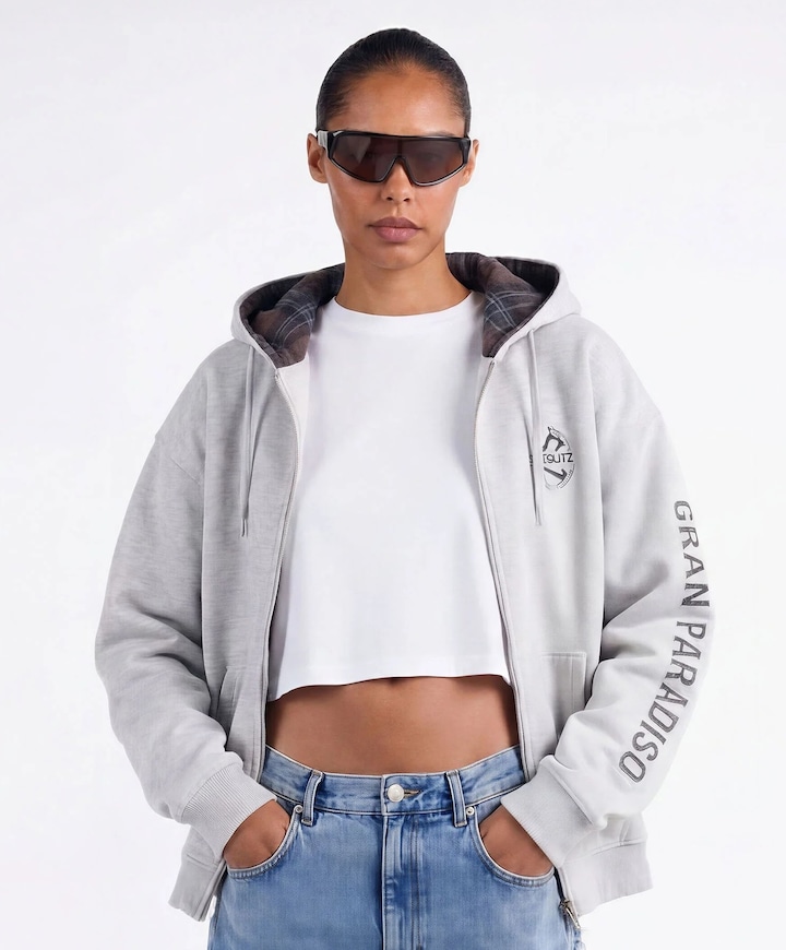 Dames vest grijs
