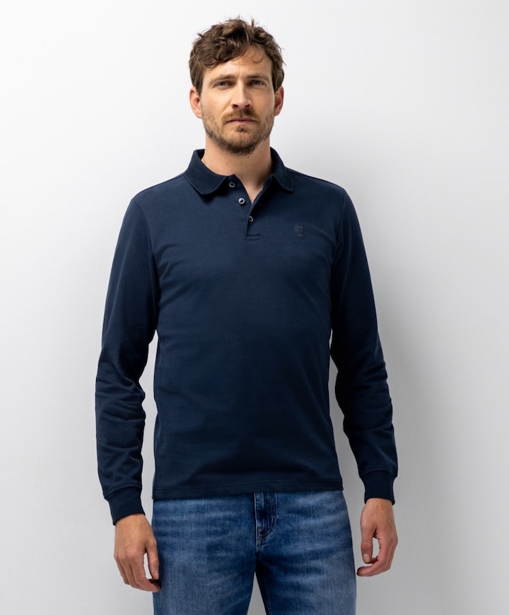 Heren polo blauw