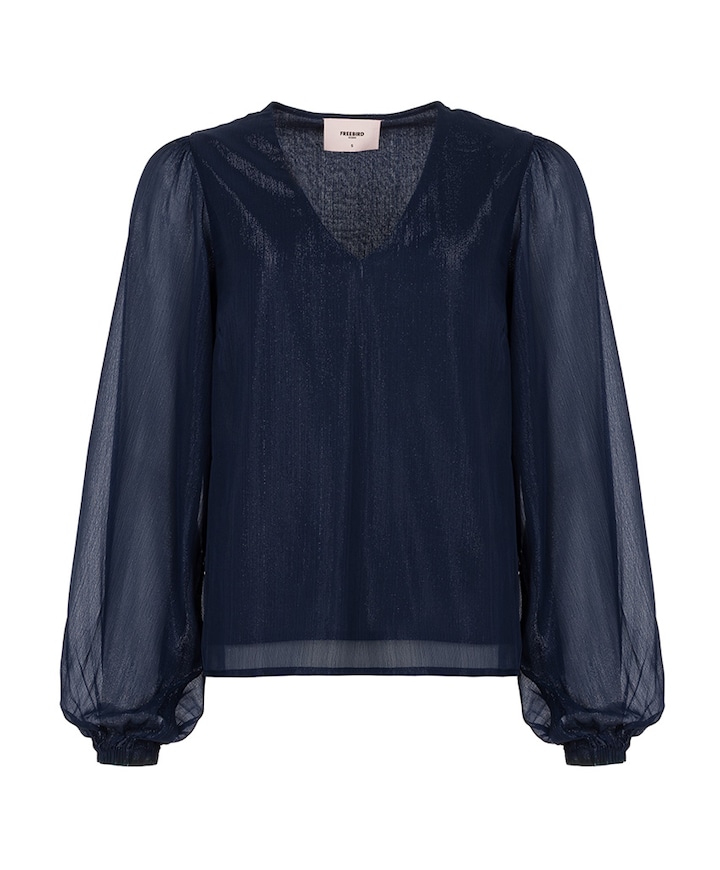 Dames blouse blauw