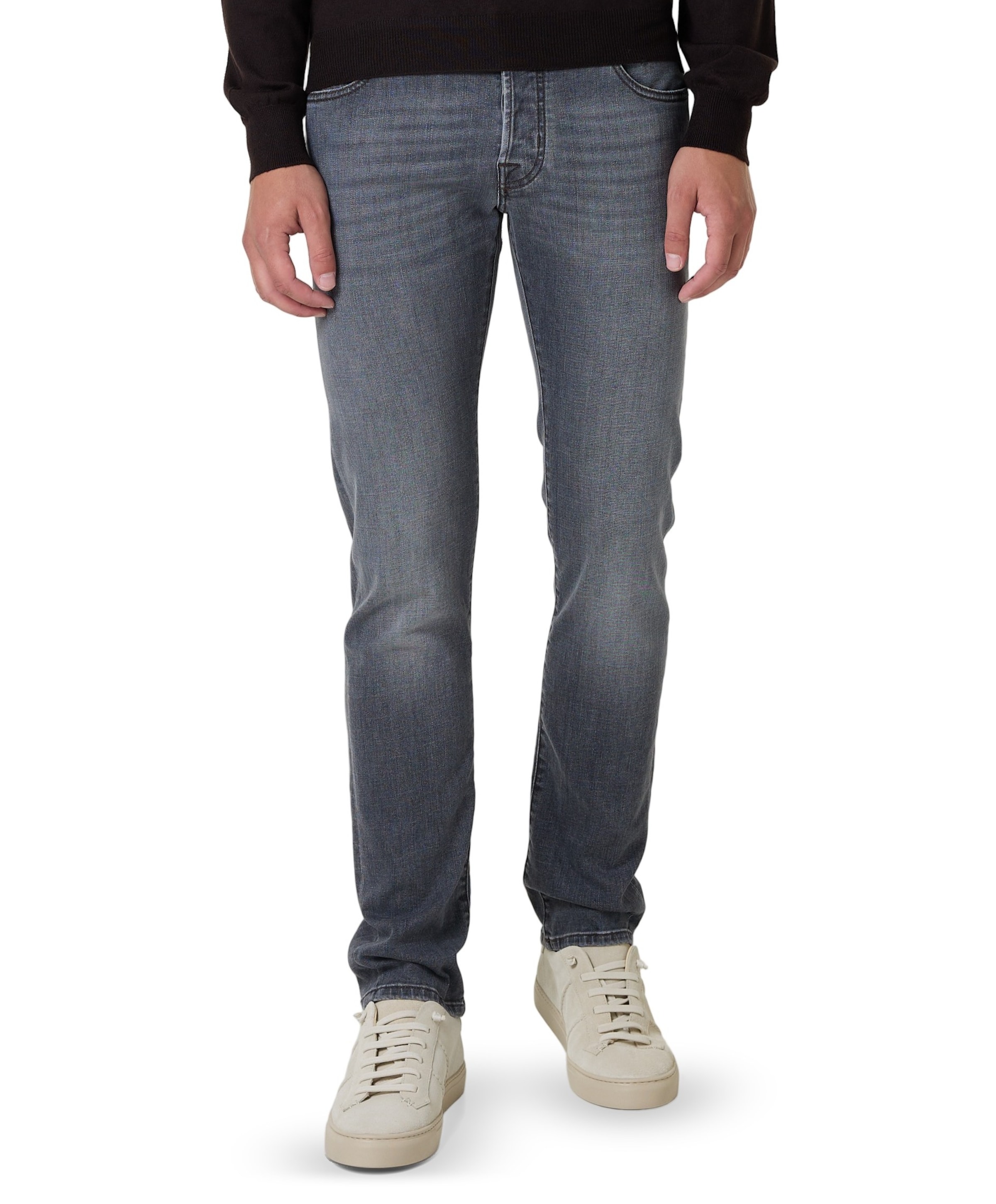 Nick Slim 5 pkt heren jeans grijs