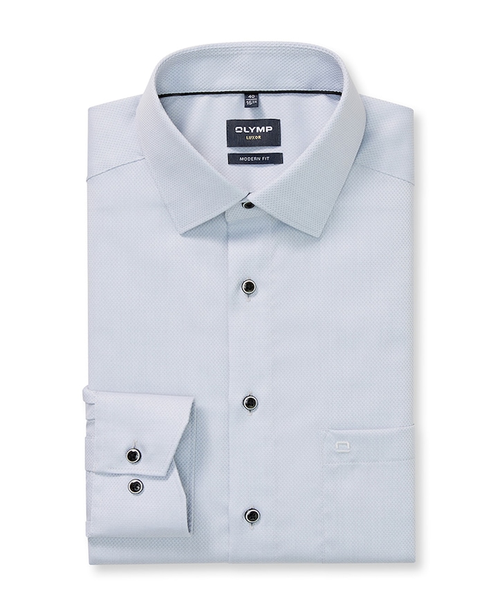 Heren overhemd extra lange mouw grijs