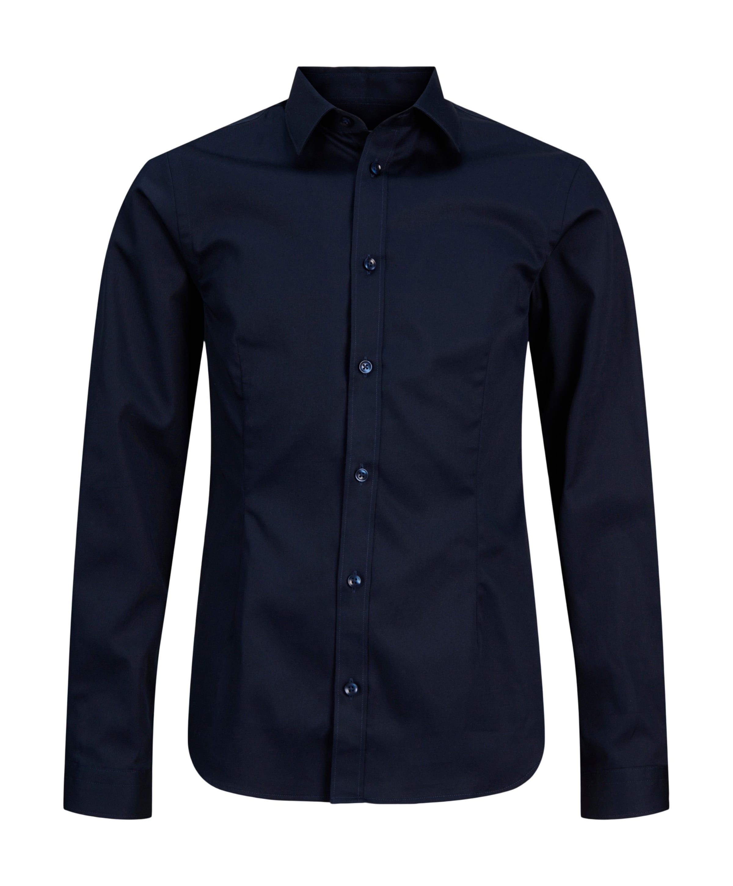 Jongens overhemd lange mouw blauw