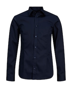 Jongens overhemd lange mouw blauw