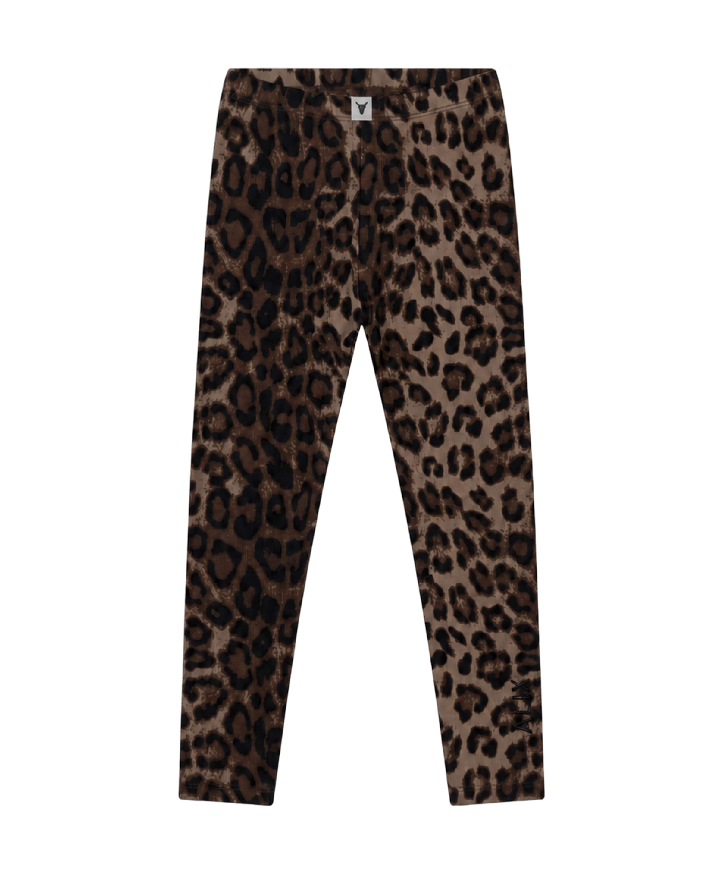 knitted tiger legging meisjes broek bruin